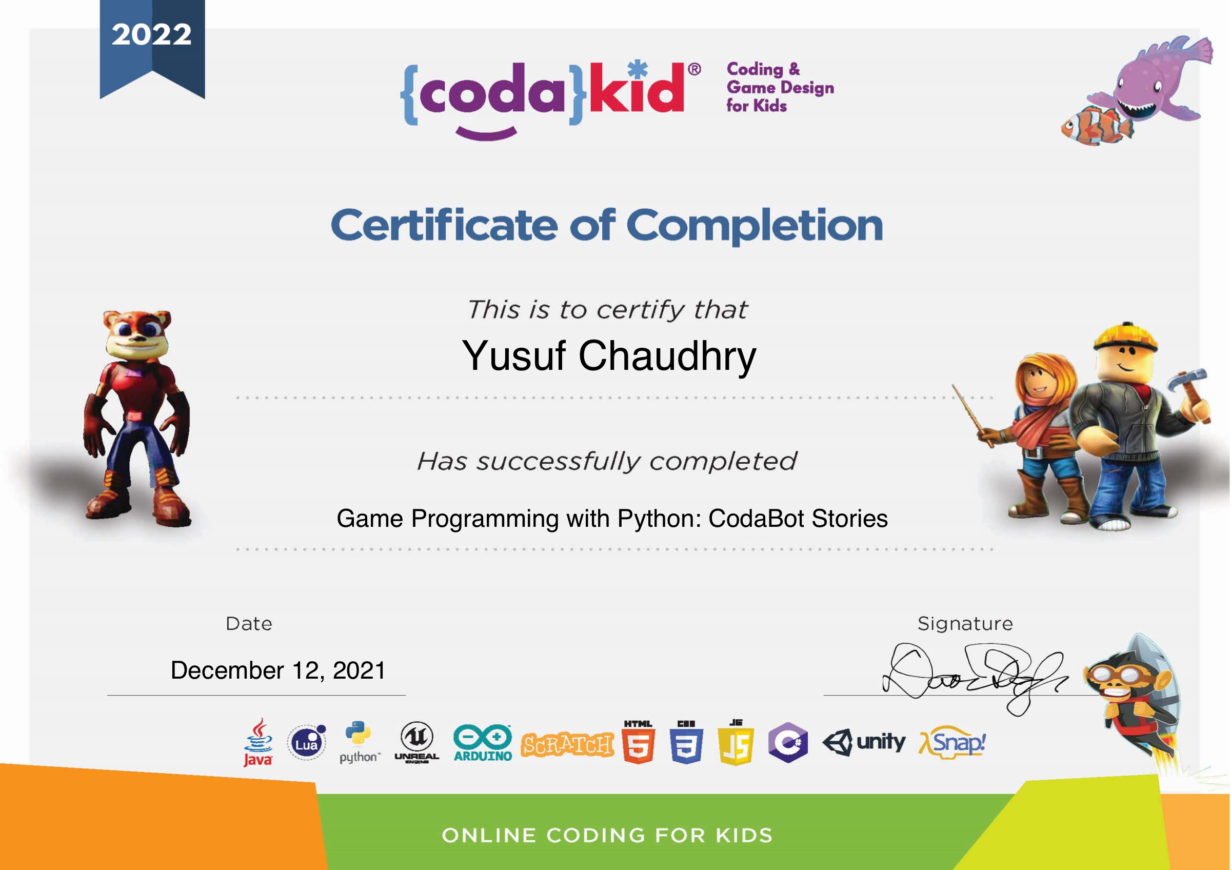 Python CodaBot Stories